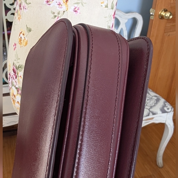 Yves Saint Laurent Burgundy croosbody Shoulder Bag - Picture 6 of 14